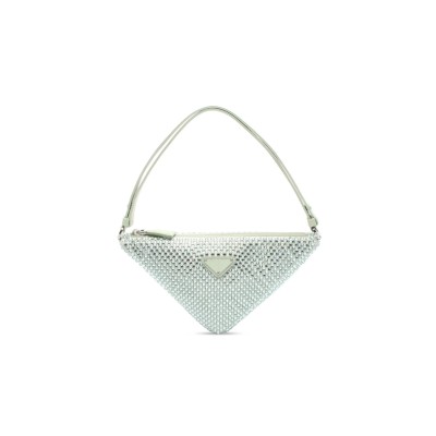 PRADA CRYSTAL-STUDDED SATIN POUCH lNQ044 (26*15*5.5cm)  PRADA CRYSTAL-STUDDED SATIN POUCH lNQ044 (26*15*5.5cm)